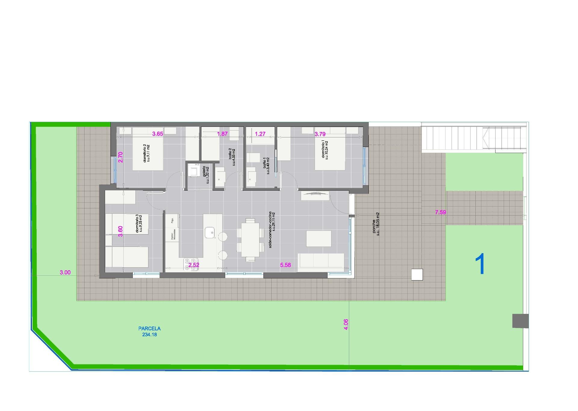 For sale - 3 Bedroom 2 Bathroom Bungalow in Pilar de La Horadada - pueblo  - Alicante