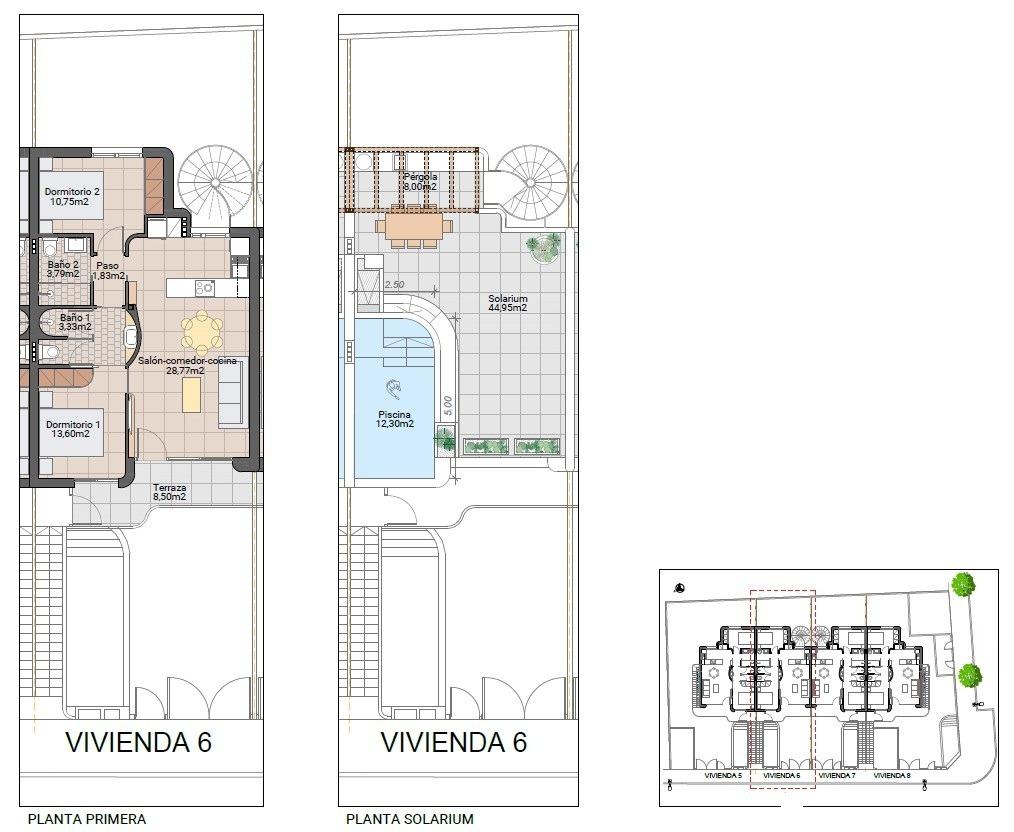 For sale - 2 Bedroom 2 Bathroom Bungalow in Pilar de La Horadada - pueblo  - Alicante