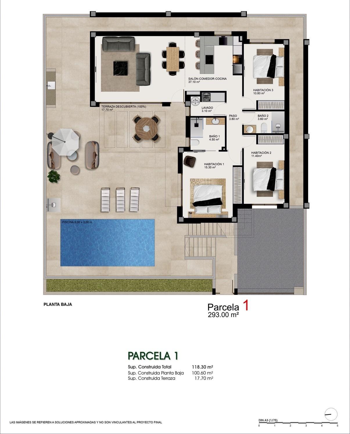 For sale - 3 Bedroom 2 Bathroom Villa in Benijofar - Atalaya Park  - Alicante