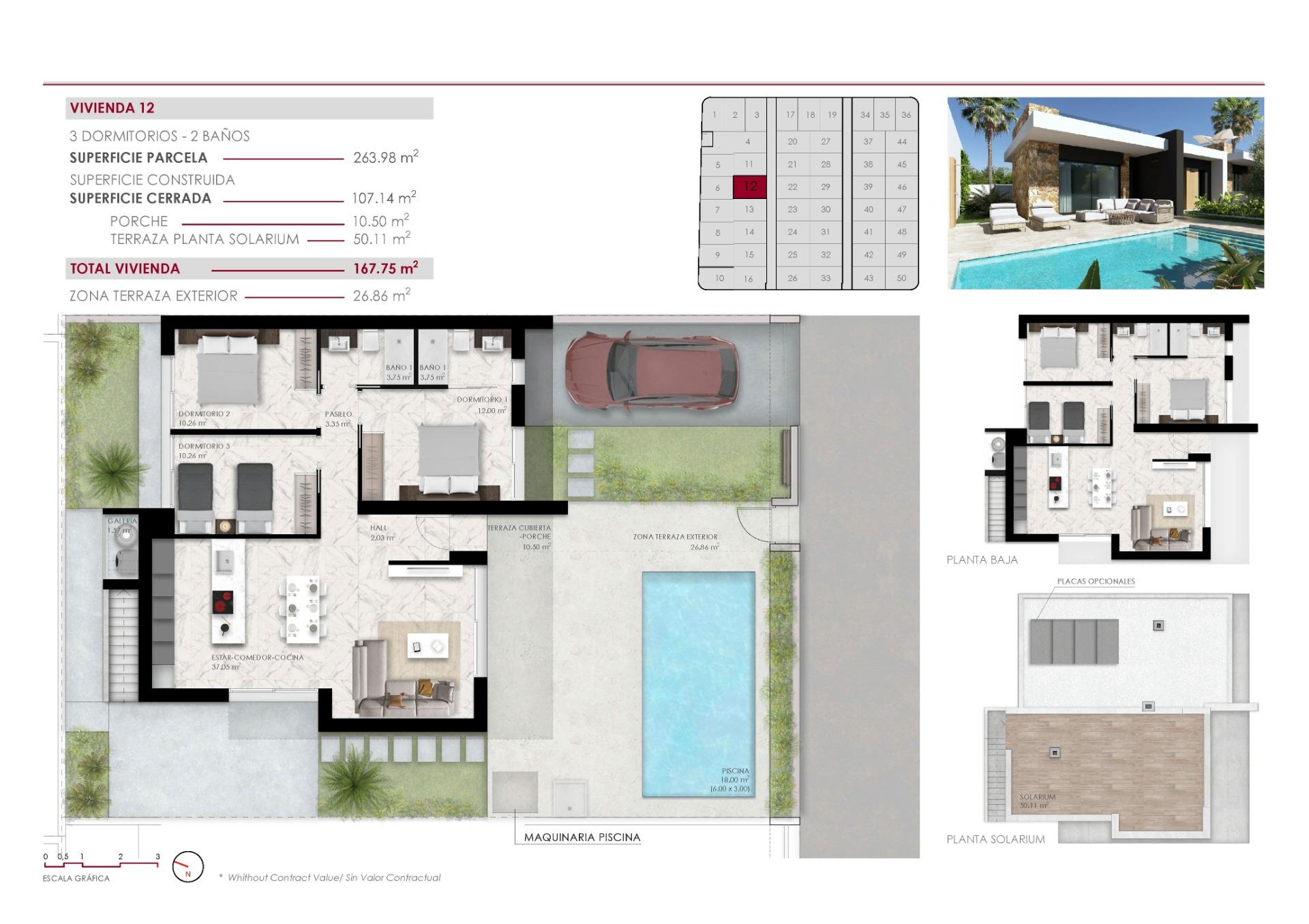 For sale - 3 Bedroom 2 Bathroom Villa in Ciudad Quesada - Lo Marabú  - Alicante