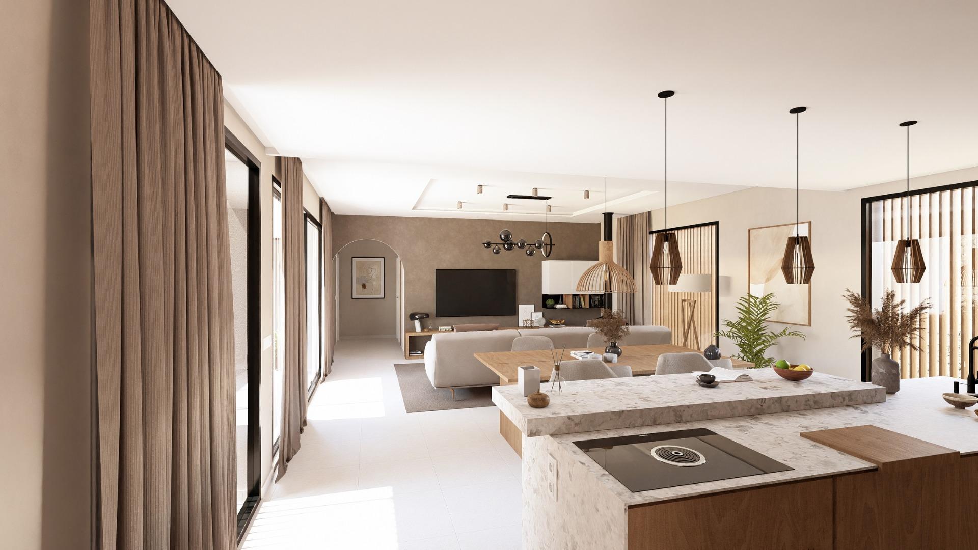 New Build - 2 Bedroom 2 Bathroom Villa in Baños y Mendigo - Altaona Golf  - Murcia