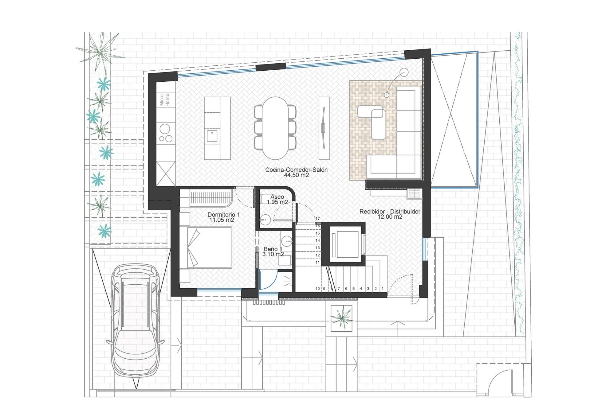 New Build - 3 Bedroom 3 Bathroom Villa in Cabo de Palos - Cala Flores  - Murcia
