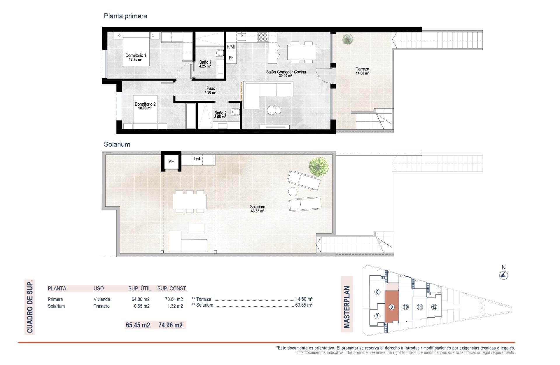 New Build - 1 Bedroom 1 Bathroom Bungalow in San Pedro del Pinatar - Pueblo  - Murcia