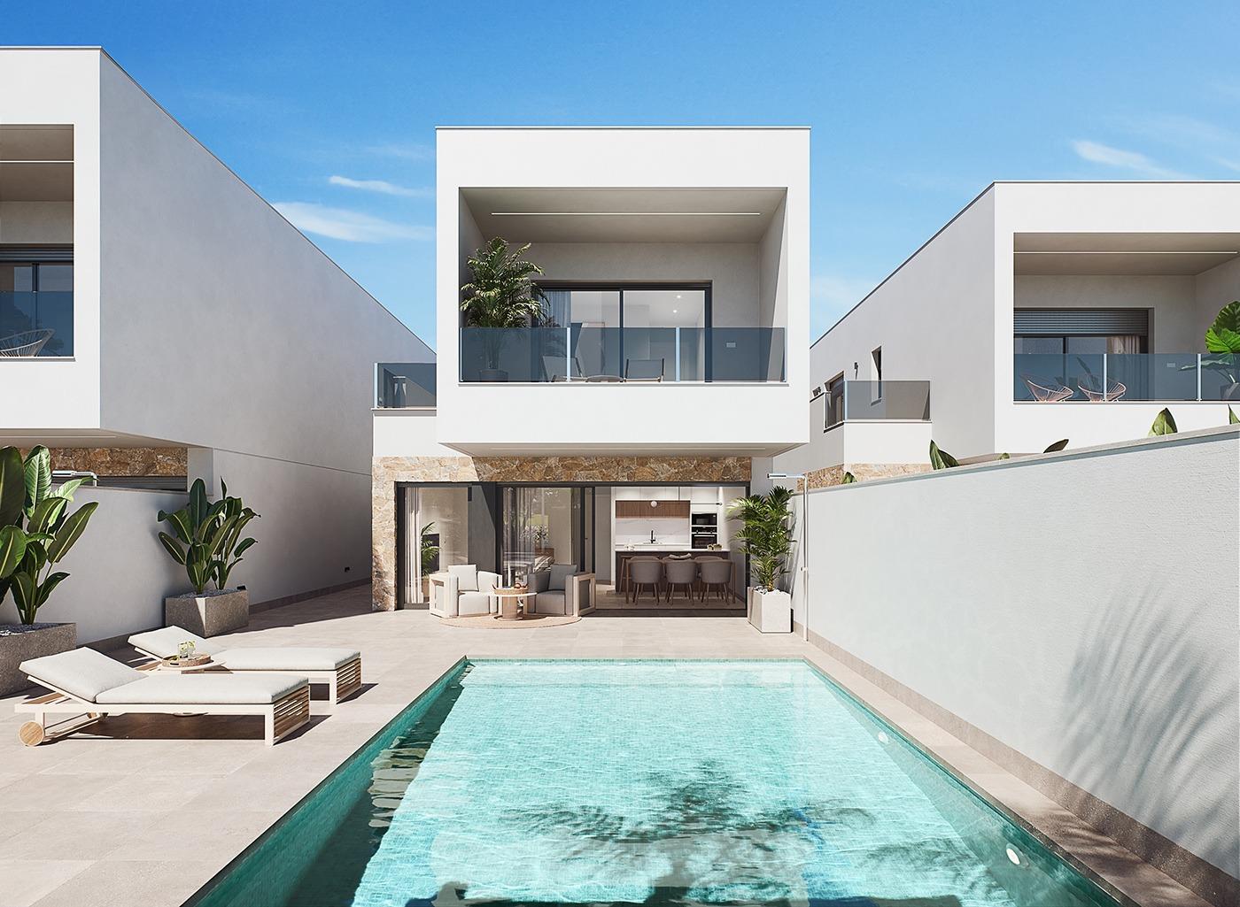 New Build - 3 Bedroom 3 Bathroom Villa in San Pedro del Pinatar - Los Antolinos  - Murcia
