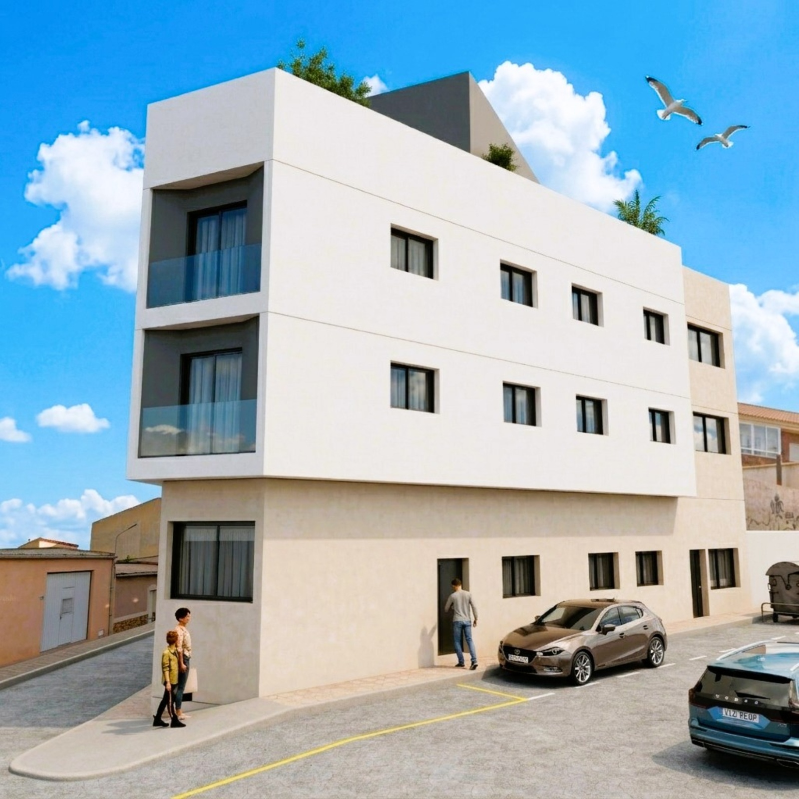 New Build - 2 Bedroom 1 Bathroom Penthouse in Mazarron - pueblo  - Murcia