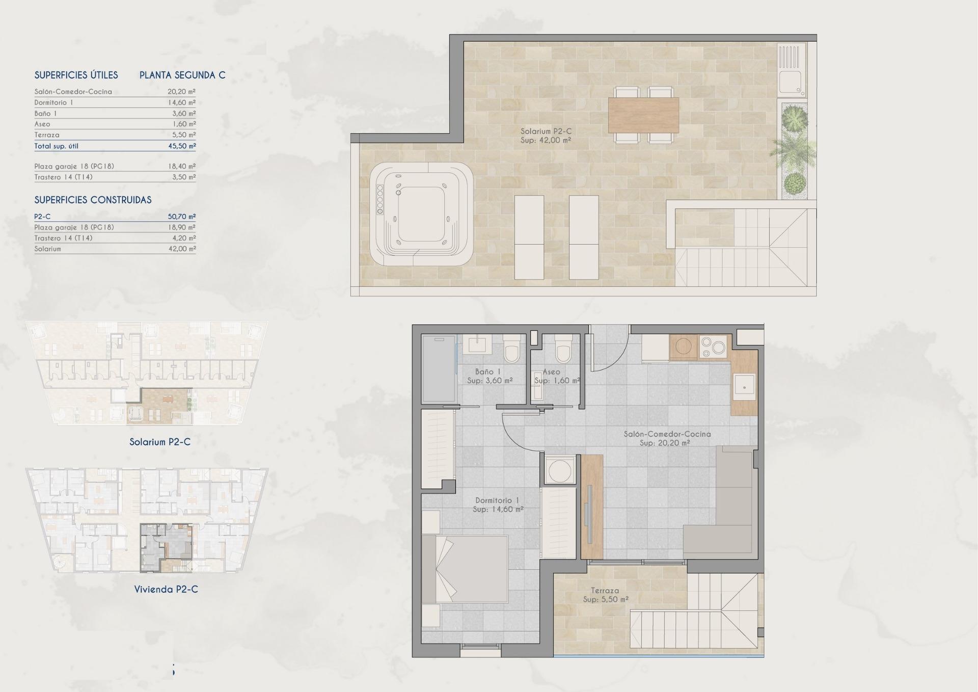 New Build - 1 Bedroom 1 Bathroom Penthouse in San Pedro del Pinatar - Lo Pagan  - Murcia