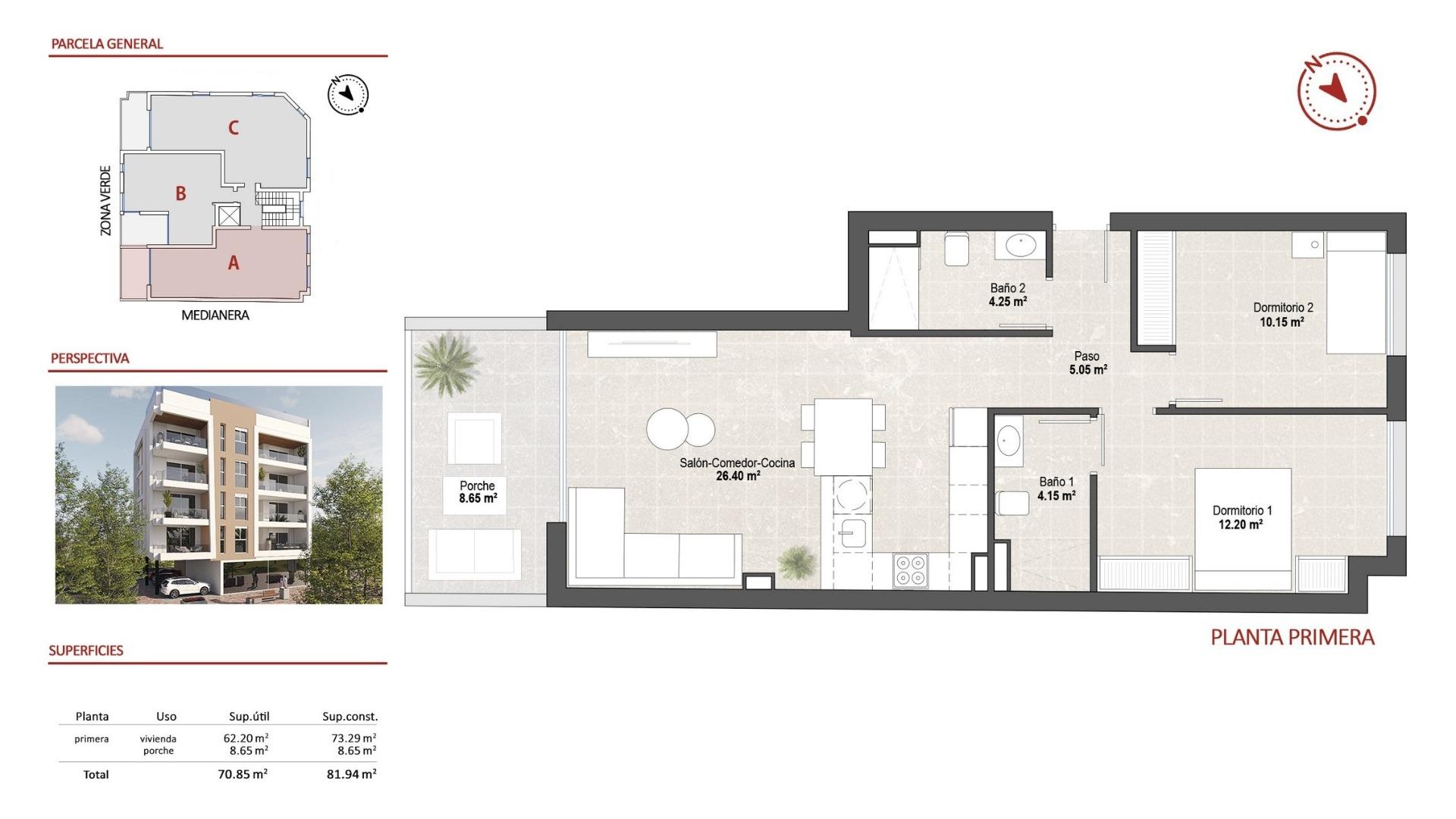 New Build - 2 Bedroom 2 Bathroom Apartment in San Pedro del Pinatar - Lo Pagan  - Murcia