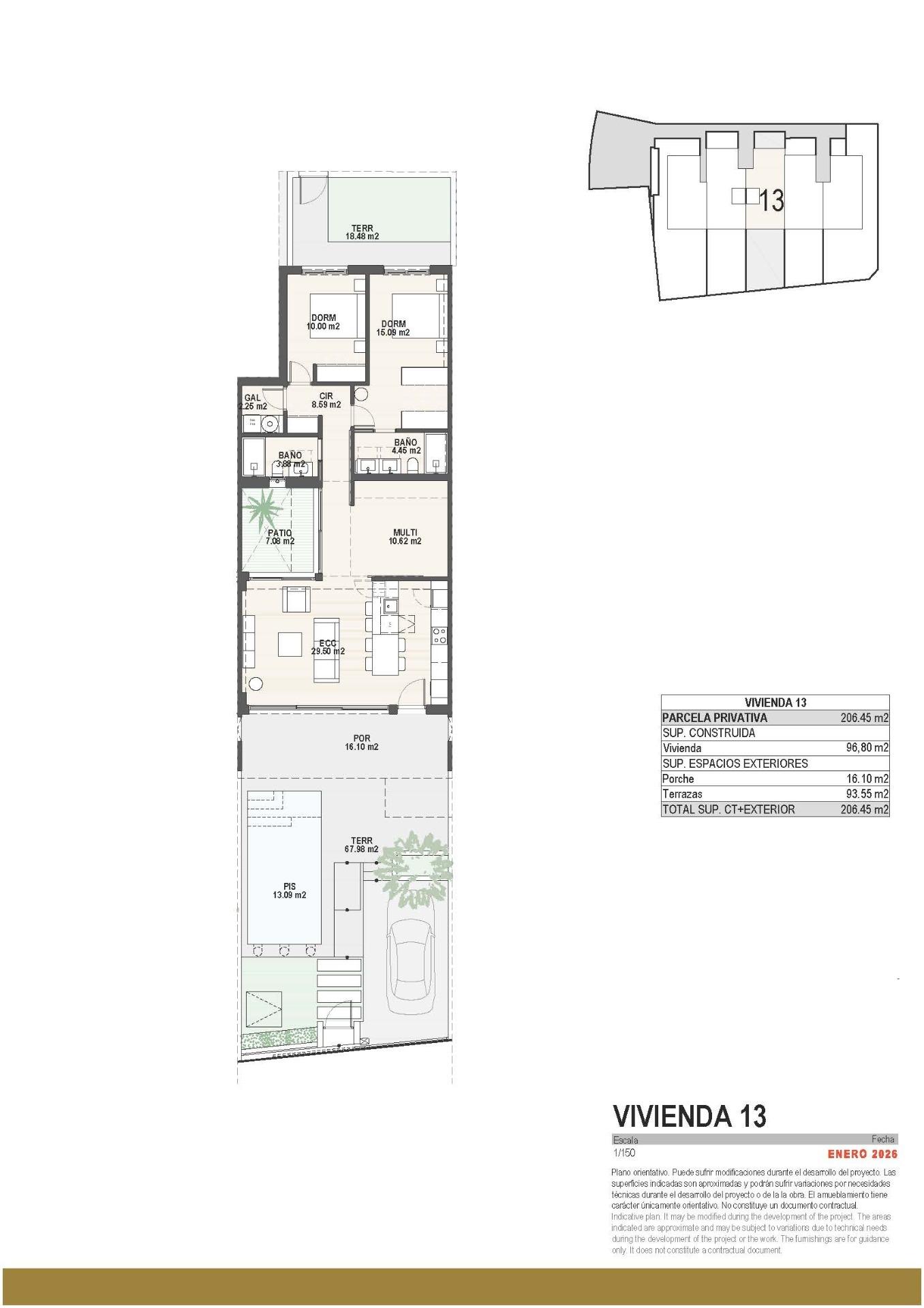 For sale - 3 Bedroom 2 Bathroom Bungalow in Pilar de La Horadada - pueblo  - Alicante