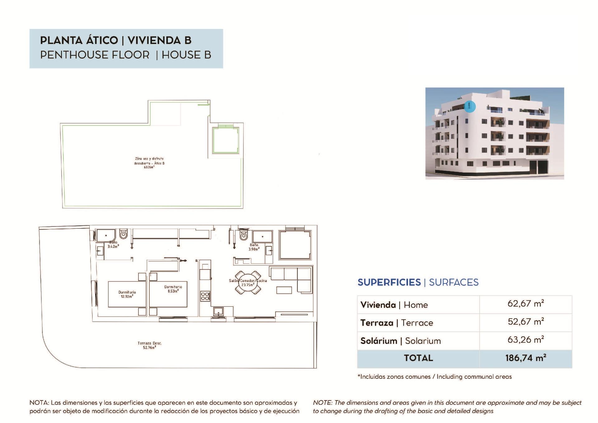 For sale - 2 Bedroom 2 Bathroom Penthouse in Torrevieja - Centro  - Alicante