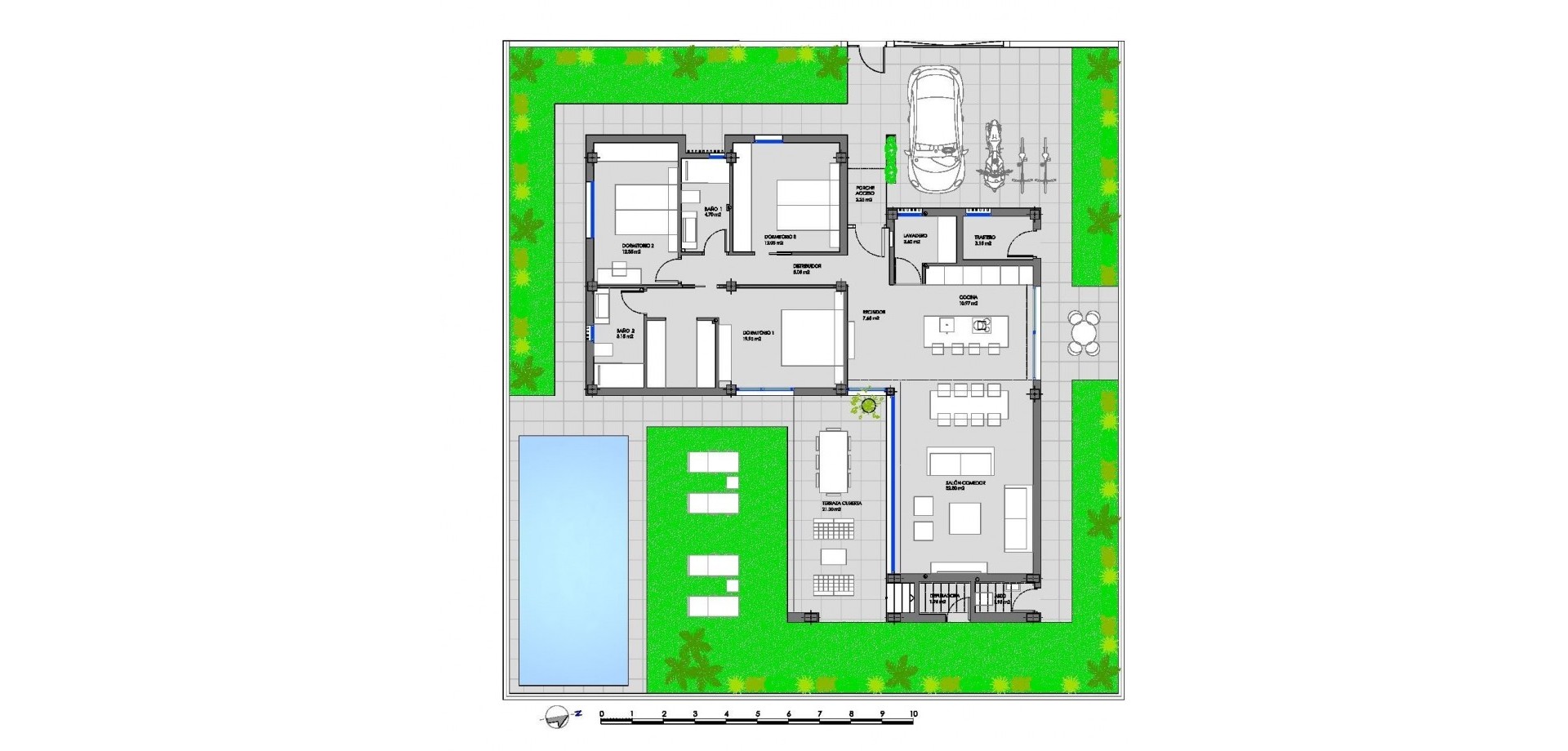 For sale - 3 Bedroom 2 Bathroom Detached Villa in Cartagena - Mar De Cristal  - Murcia