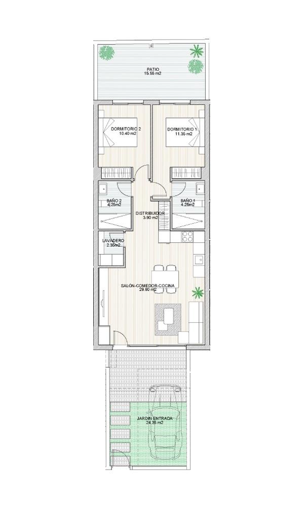 For sale - 2 Bedroom 2 Bathroom Bungalow in San Pedro del Pinatar - Lopagán  - Murcia