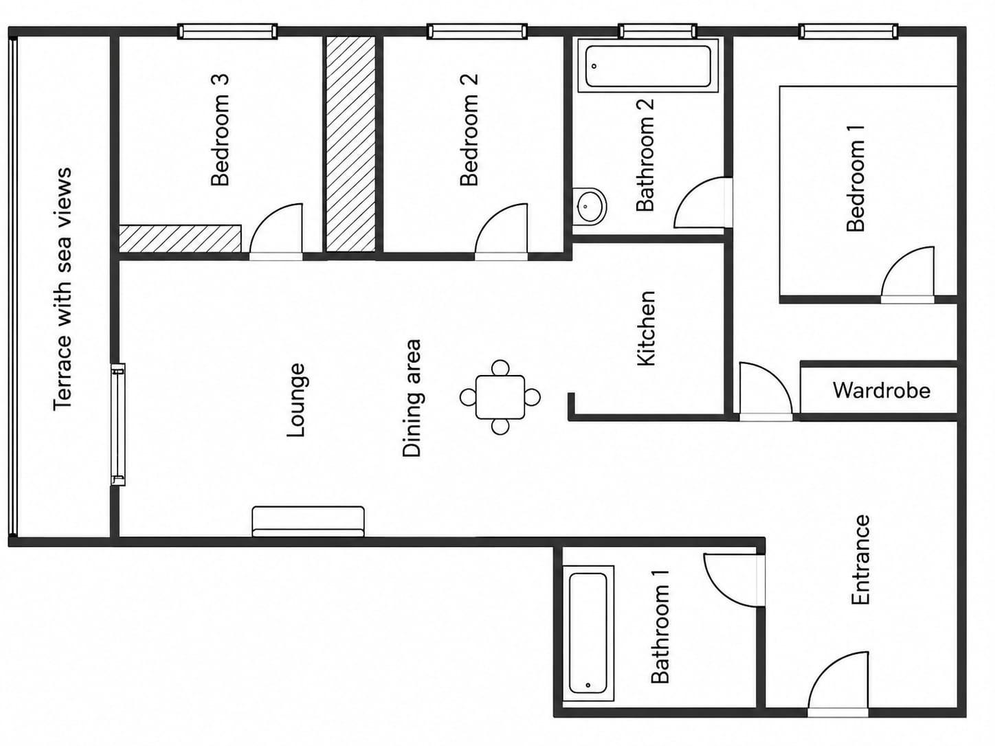 For sale - 3 Bedroom 2 Bathroom Apartment in Torrevieja - Playa De Los Locos  - Alicante